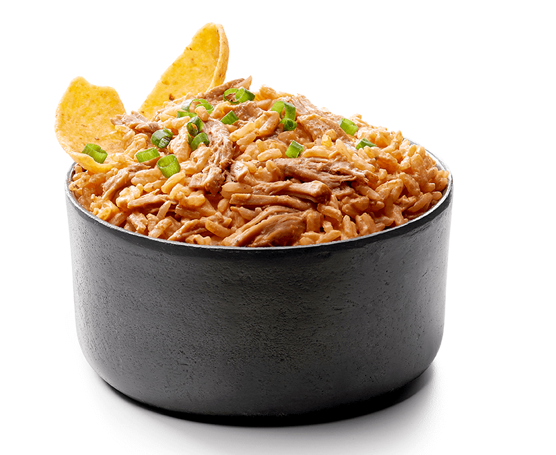 Dip de arroz con pulled pork