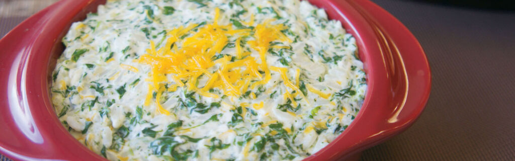 Cheesy Spinach and Rice Dip