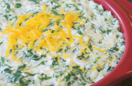 Cheesy Spinach and Rice Dip
