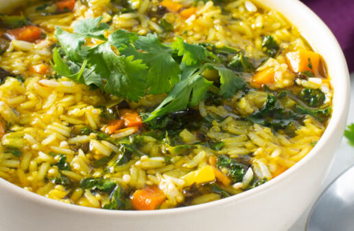 Curried Veggie Jasmine Rice with Quinoa Soup