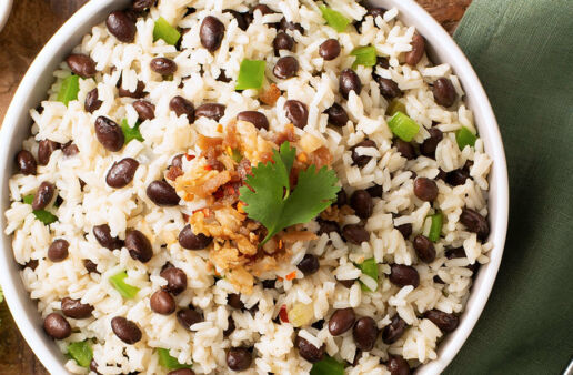 Costa Rican Gallo Pinto with White Rice and Black Beans