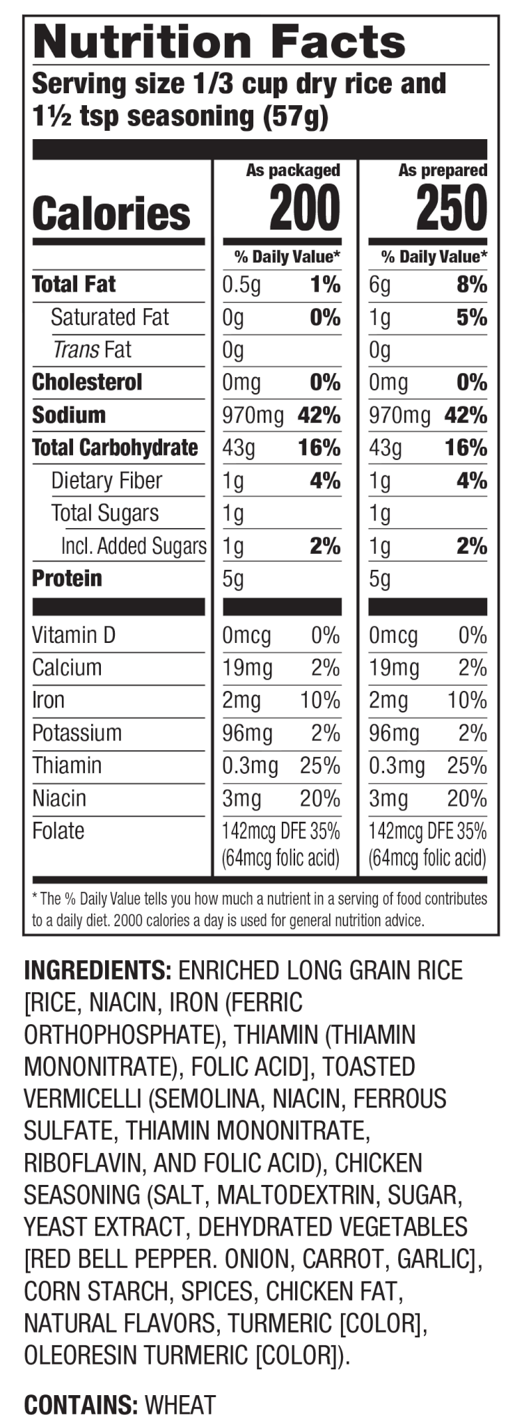 Chicken Seasoned Rice Mix with Vermicelli Carolina® Rice