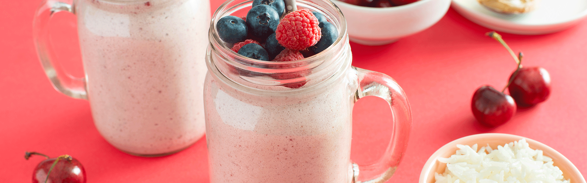 Peanut Butter, Berry, and Rice Breakfast Smoothie