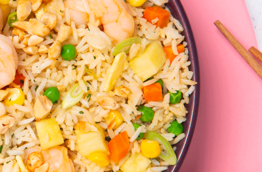 Shrimp Fried Rice with Pineapple and Egg