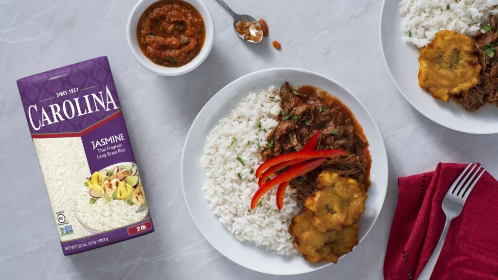 Ropa Vieja with Jasmine Rice and Fried Plantains