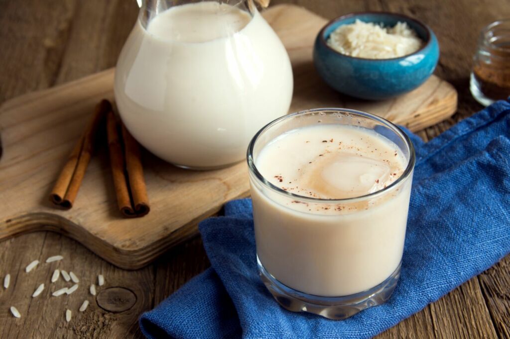 Horchata made with rice and cinnamon