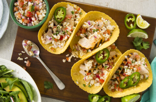 Grilled-chicken-tacos-with-whole-grain-brown-rice-salsa