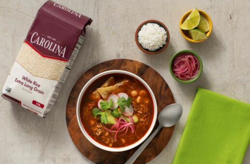 Red Pozole with Rice and pork