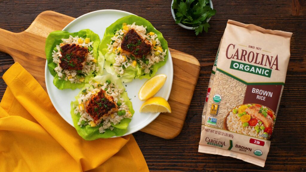 Cajun-seasoned-fish-and-rice-lettuce-wraps