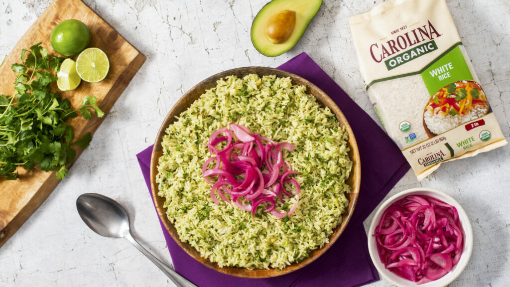 green-rice-with-cilantro-avocado-organic-rice-and-pickled-red-onions