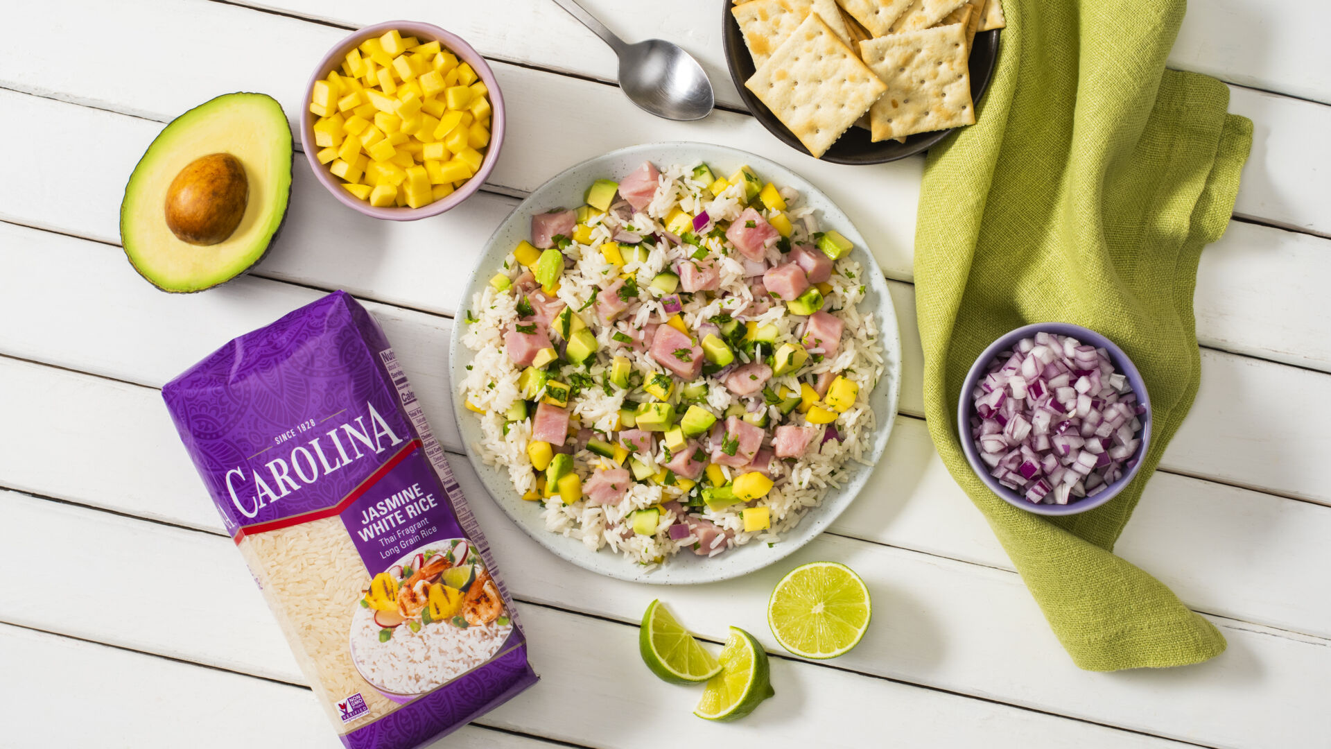 Ceviche de Atún, Mango y Aguacate | Arroz Carolina®