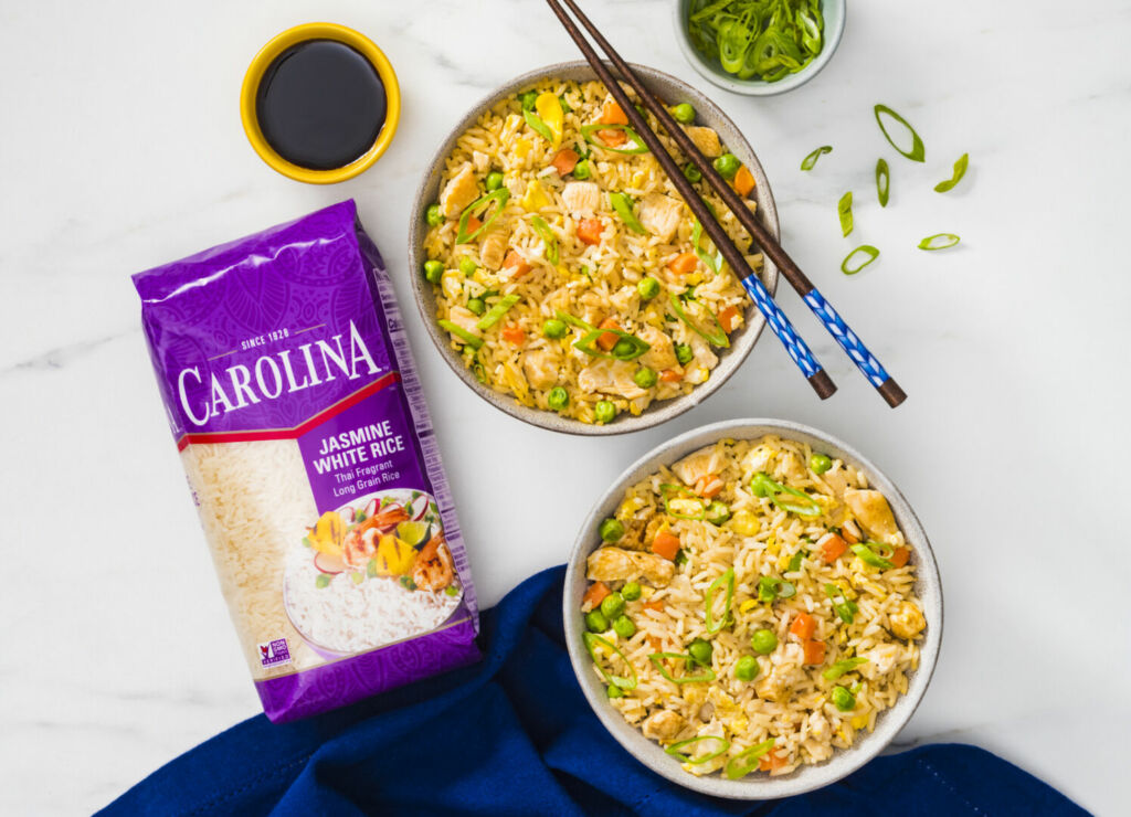 chicken-fried-rice-made-with-carolina-jasmine-rice-and-served-with-soy-sauce