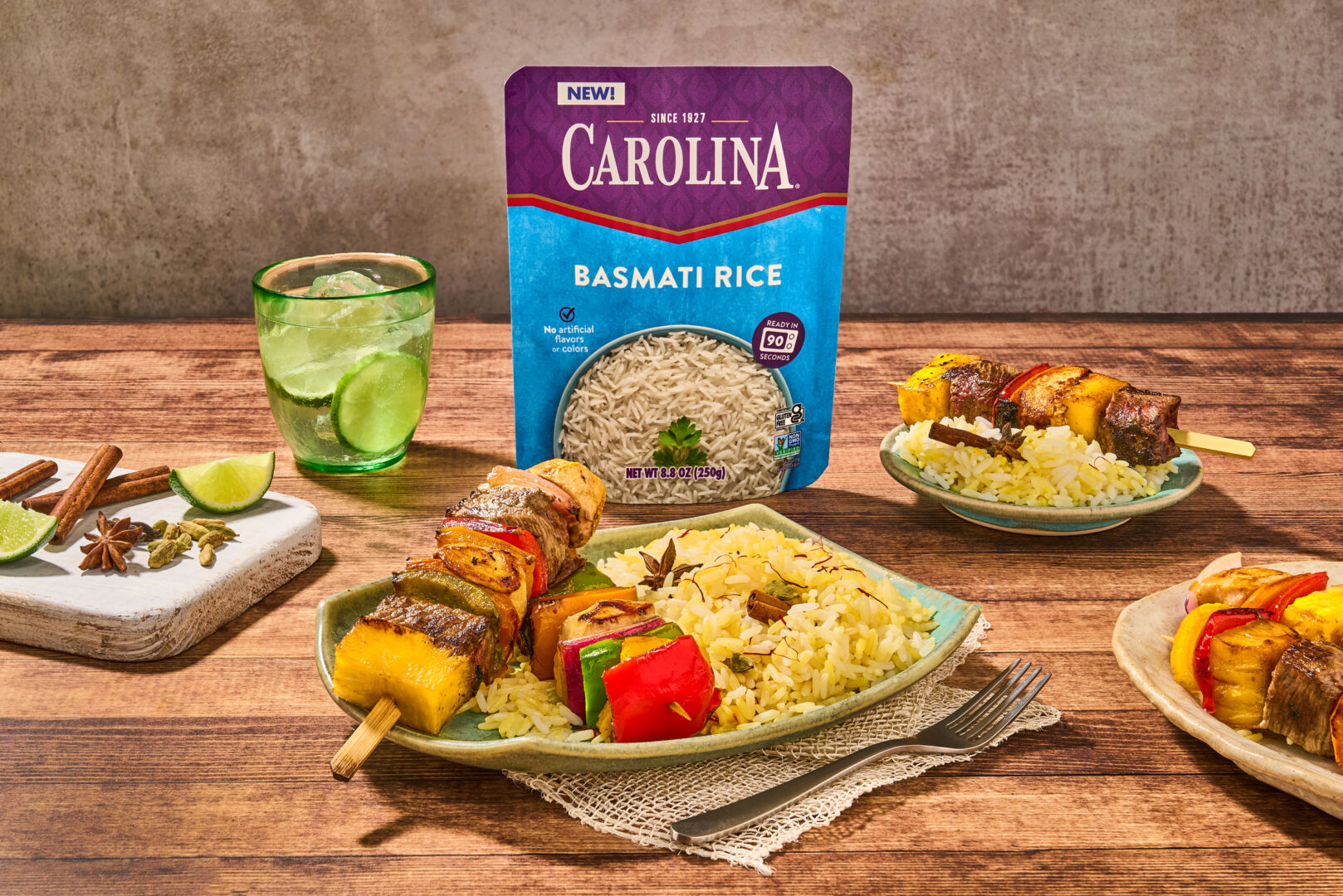 Easy Beef Kebabs with Basmati Rice