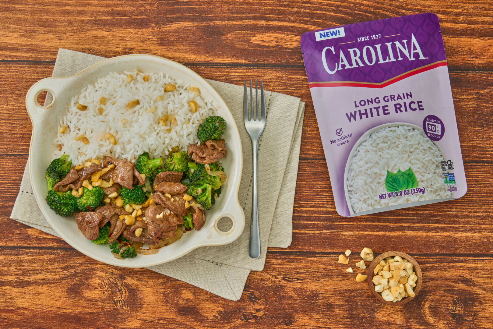 Beef and Broccoli with White Rice