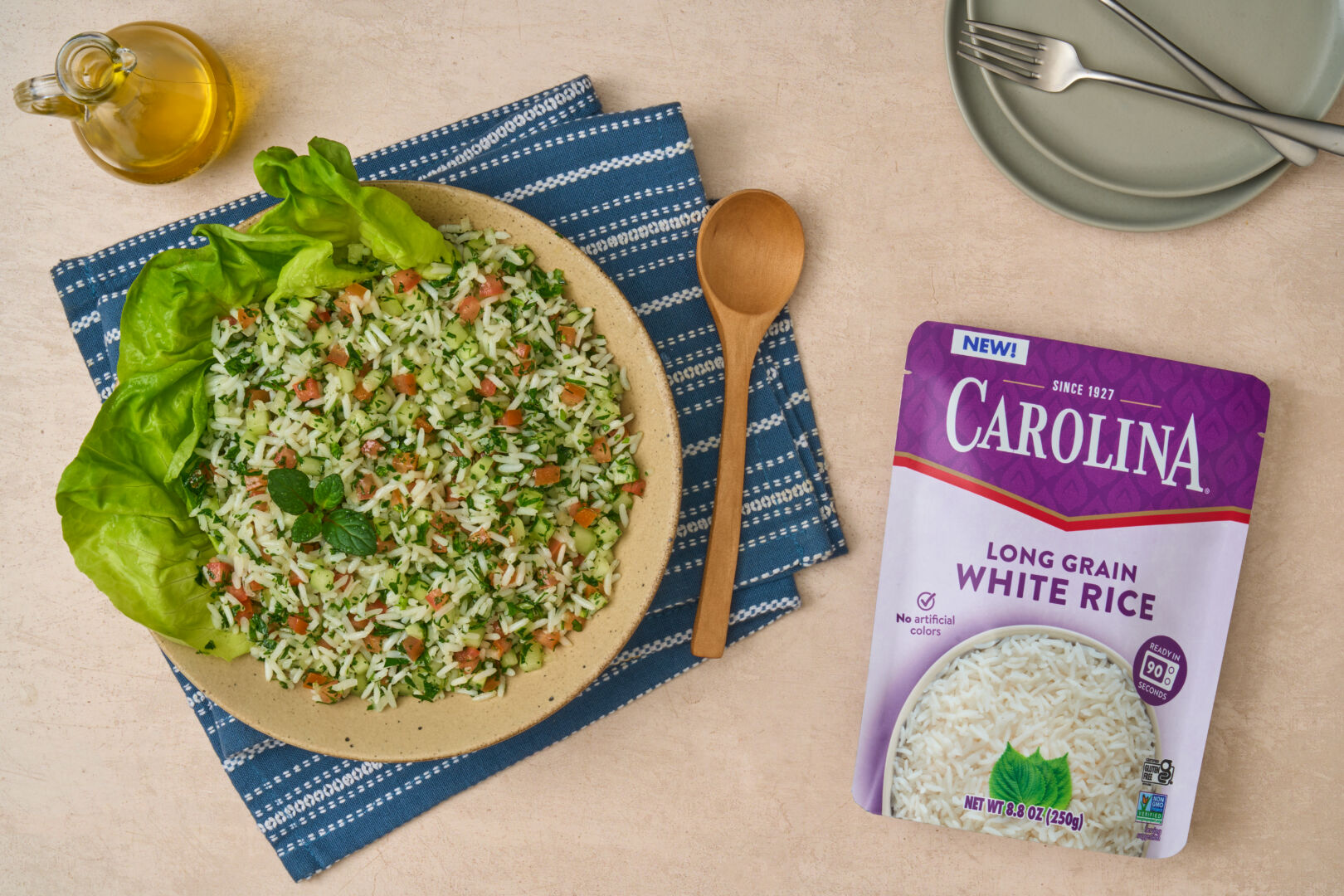Mediterranean Salad with White Rice
